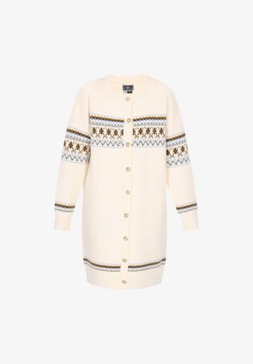 Жаккардовая вязаная кофта