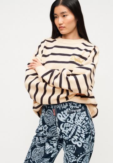 Пуловер в полоску