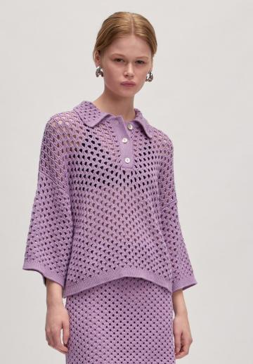 Пуловер с рукавом три четверти