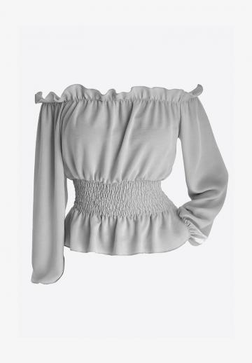 Атласная блузка