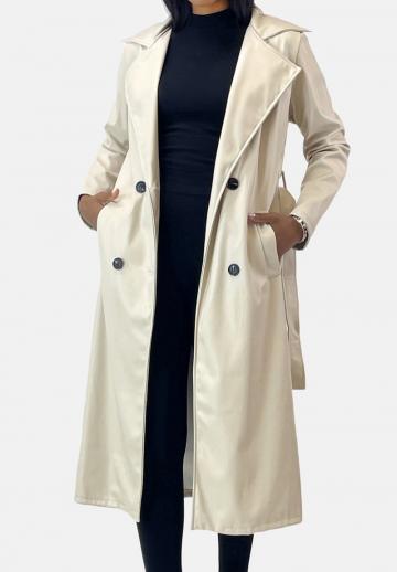 Пальто из искусственной кожи