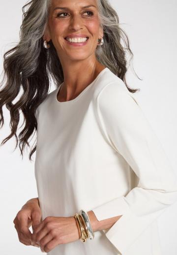 Пуловер с рукавом три четверти