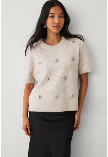 Пуловер с коротким рукавом