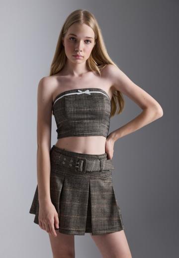 Юбка с накладными карманами