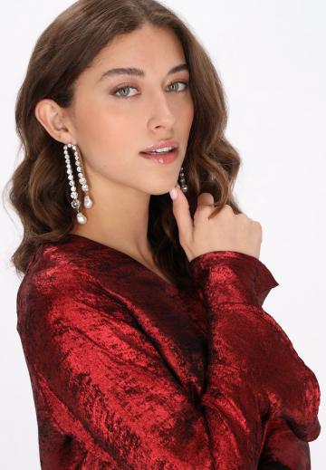 Атласная блузка