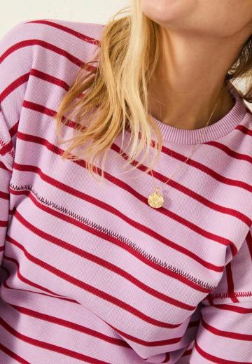 Пуловер в полоску