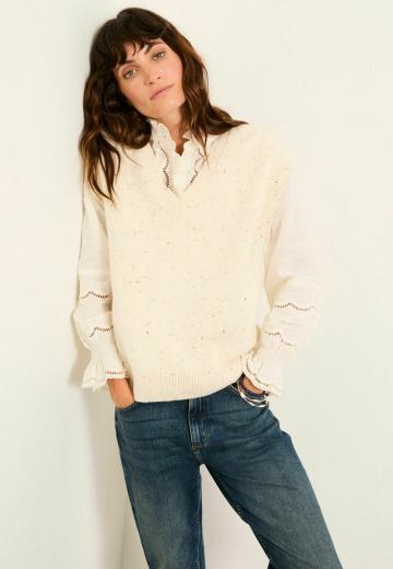 Пуловер без рукавов