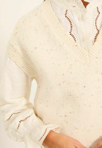 Пуловер без рукавов