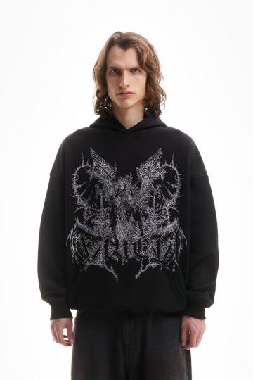 Пуловер с капюшоном