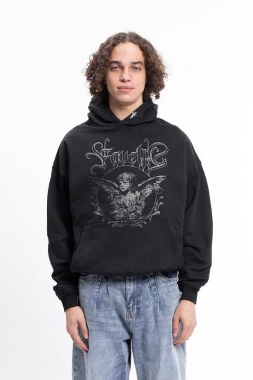 Пуловер с капюшоном