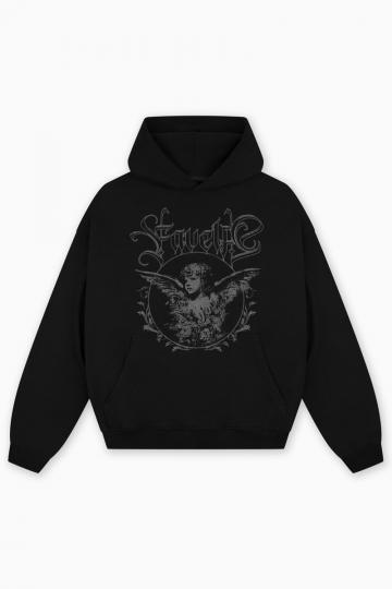 Пуловер с капюшоном