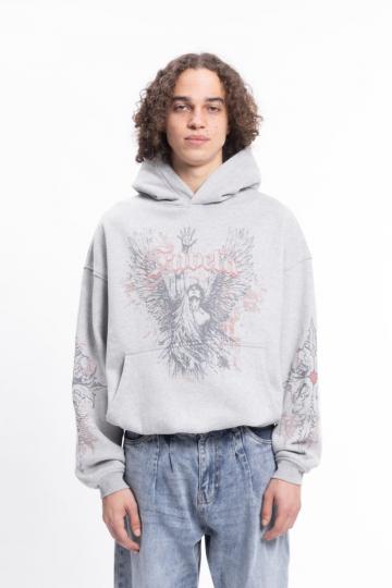 Пуловер с капюшоном