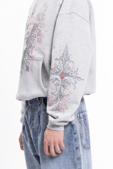 Пуловер с капюшоном