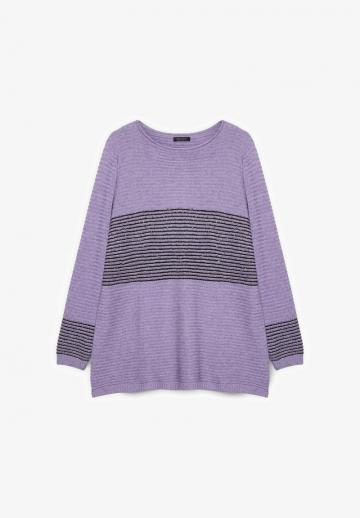 Пуловер в полоску