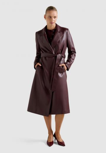 Пальто из искусственной кожи