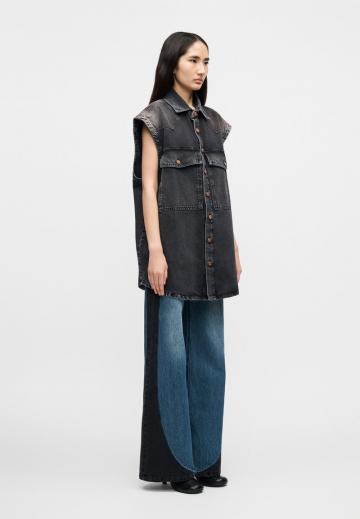 Длинный жилет