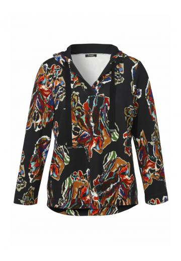 Пуловер с капюшоном