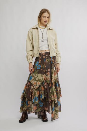 Юбка с воланами