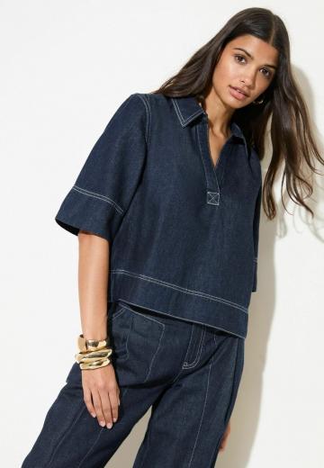 Джинсовая блузка