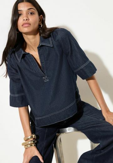 Джинсовая блузка