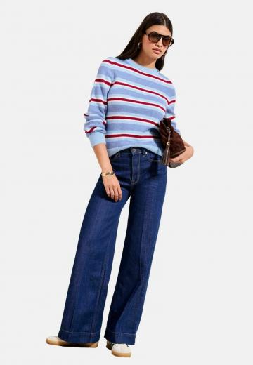 Пуловер в полоску