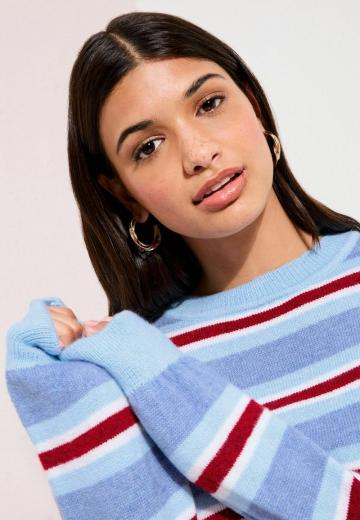 Пуловер в полоску