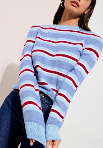 Пуловер в полоску