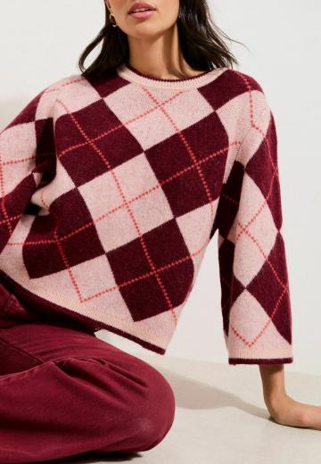 Пуловер с рукавом три четверти