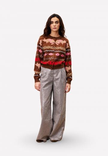 Жаккардовая вязаная кофта