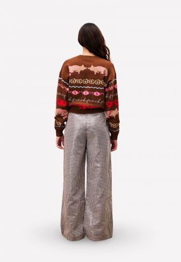 Жаккардовая вязаная кофта