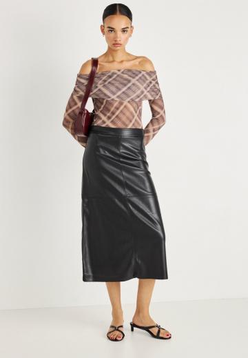 Кожаная юбка