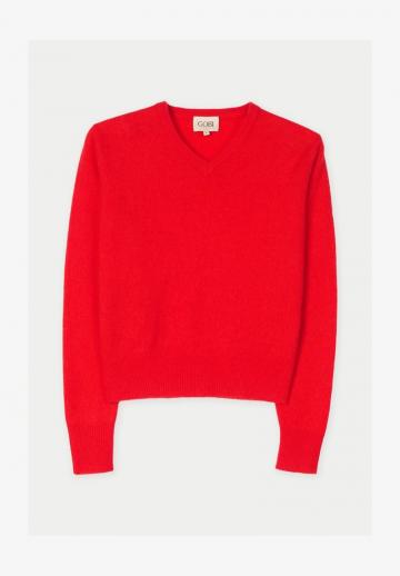 Пуловер с вырезом V