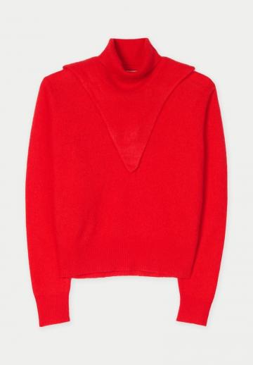 Пуловер с вырезом V