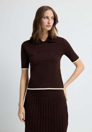 Пуловер с коротким рукавом