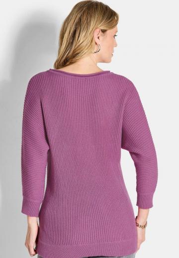 Пуловер с рукавом три четверти