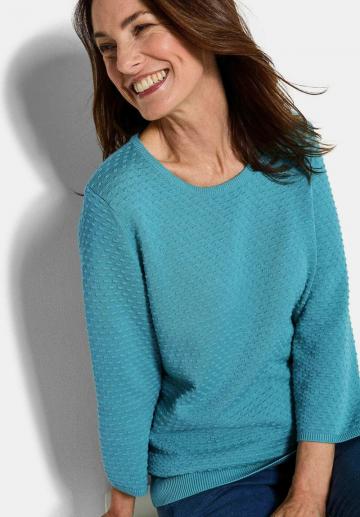 Пуловер с рукавом три четверти