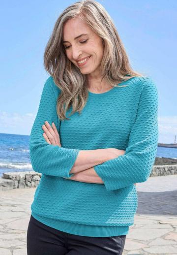 Пуловер с рукавом три четверти