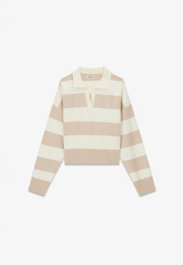 Пуловер с вырезом V