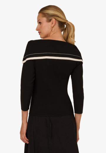 Пуловер с рукавом три четверти