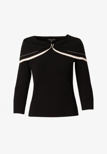 Пуловер с рукавом три четверти