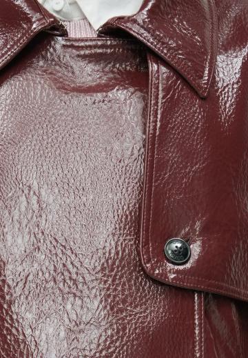 Пальто из искусственной кожи