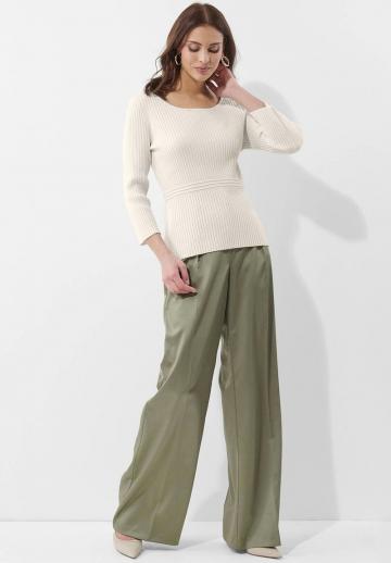 Пуловер с рукавом три четверти