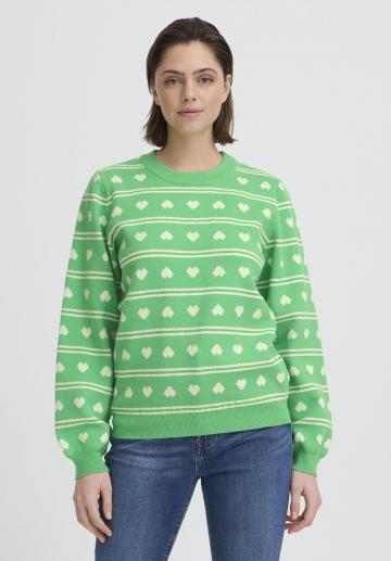 Пуловер в полоску