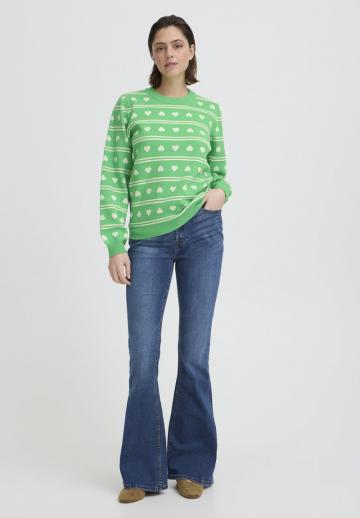 Пуловер в полоску