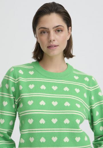 Пуловер в полоску