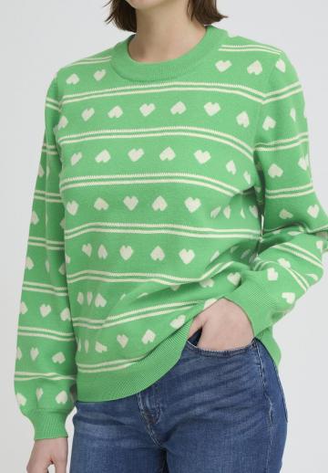 Пуловер в полоску