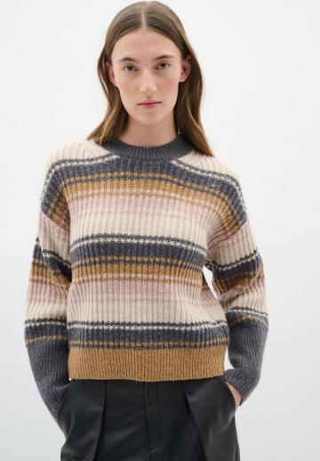 Пуловер в полоску