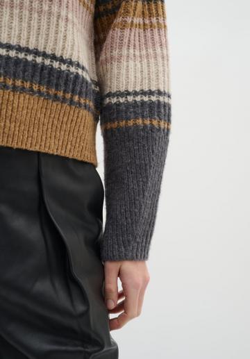 Пуловер в полоску