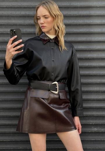 Кожаная юбка
