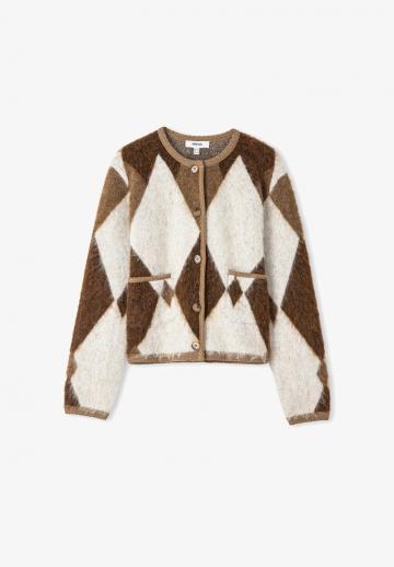 Жаккардовая вязаная кофта